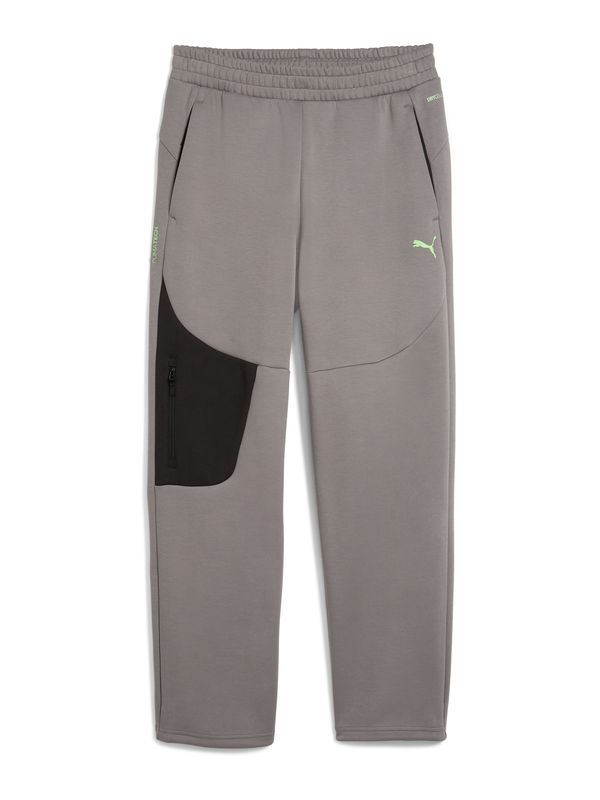 PUMA PUMA Sportske hlače 'PUMATECH'  dimno siva / svijetlozelena / crna