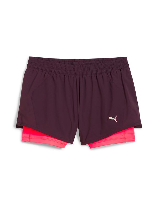 PUMA PUMA Sportske hlače 'RUN ULTRAWEAVE'  žuta / patlidžan / roza / bijela