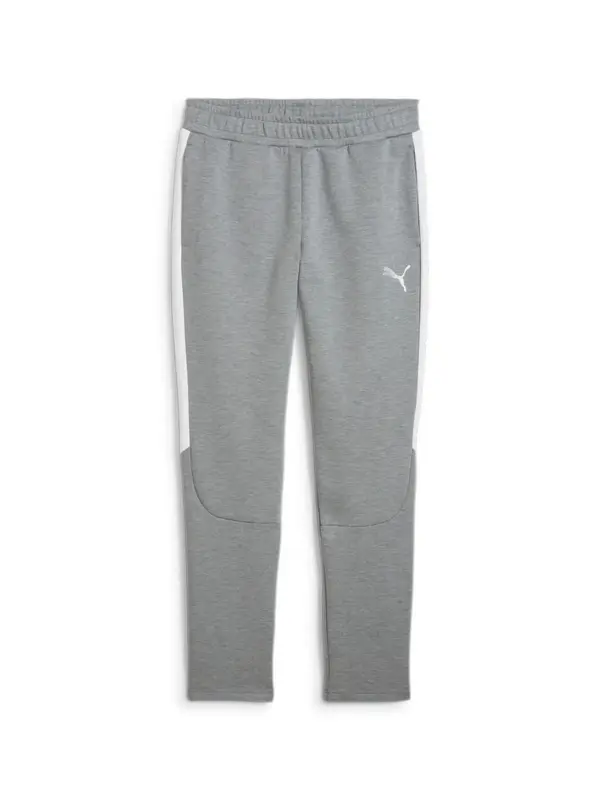 PUMA PUMA Sportske hlače 'teamEvostripe'  siva / bijela