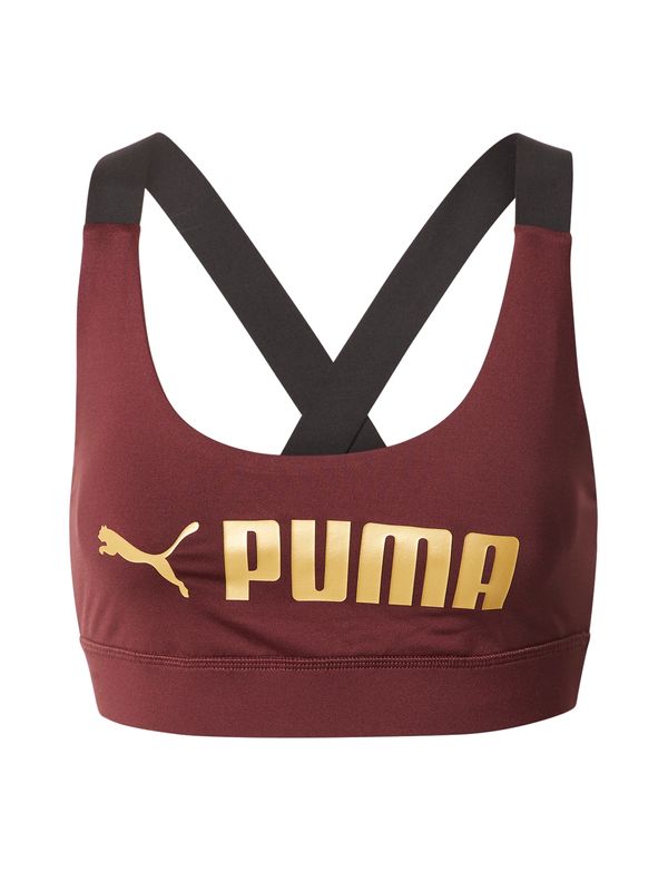 PUMA PUMA Sportski grudnjak  zlatna / boja vina
