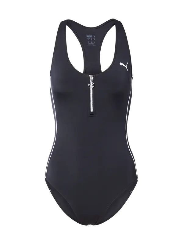 PUMA PUMA Sportski kupaći kostim 'T7'  crna / bijela