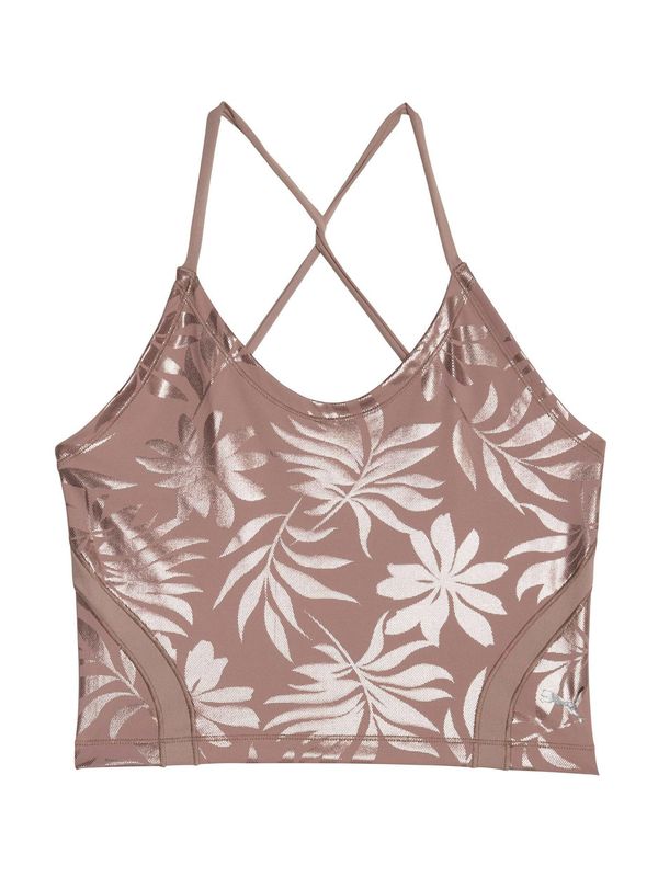 PUMA PUMA Sportski top 'STUDIO ULTRABARE'  smeđa / svijetlosmeđa