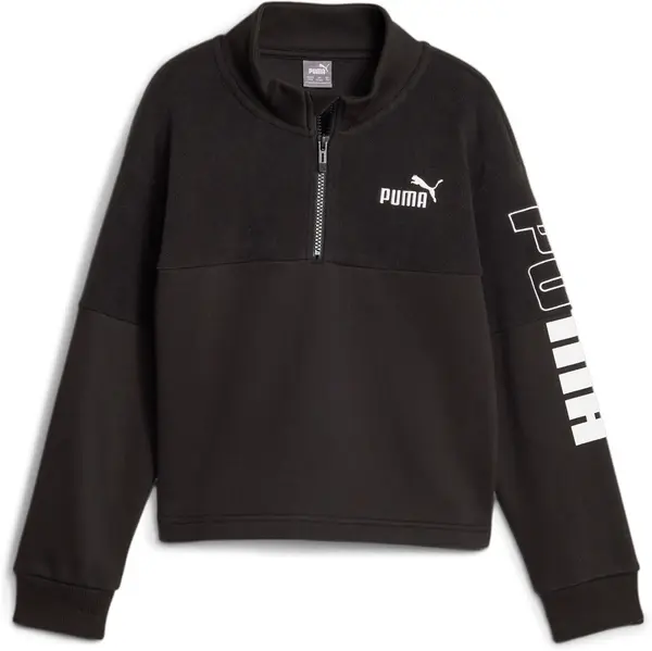 PUMA PUMA Sweater majica  crna / bijela