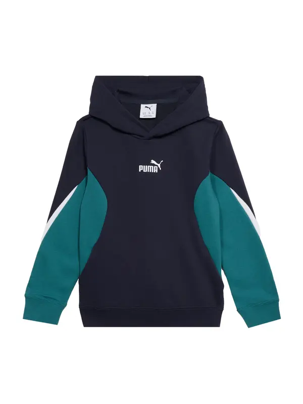 PUMA PUMA Sweater majica 'Ess'  mornarsko plava / smaragdno zelena / bijela