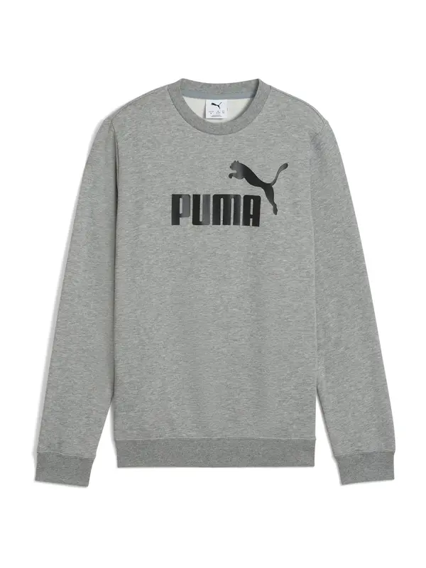 PUMA PUMA Sweater majica 'ESS No. 1'  siva melange / crna