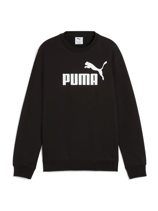 PUMA PUMA Sweater majica 'Essentials No. 1'  crna / bijela