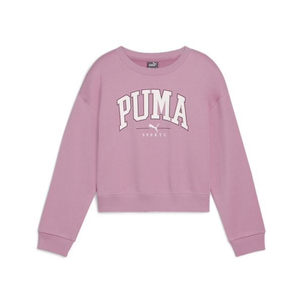 PUMA PUMA Sweater majica 'Squad'  sivkasto ljubičasta (mauve) / crna / bijela