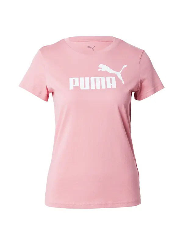 PUMA PUMA Tehnička sportska majica 'Ess No. 1'  ružičasta / bijela