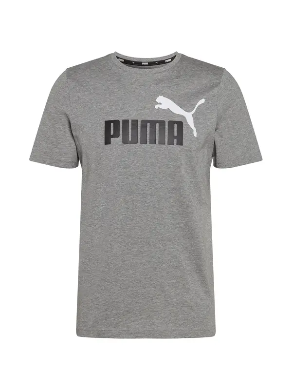 PUMA PUMA Tehnička sportska majica 'ESS+'  siva melange / crna / bijela