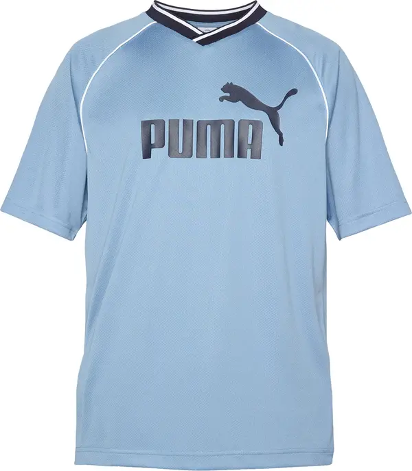 PUMA PUMA Tehnička sportska majica 'ESS'  sivkasto plava / crna / bijela