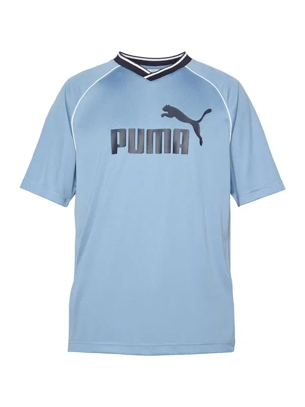 PUMA PUMA Tehnička sportska majica 'ESS'  sivkasto plava / crna / bijela