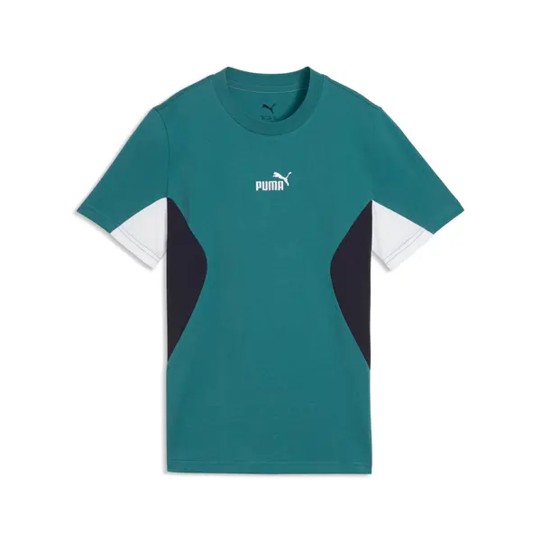 PUMA PUMA Tehnička sportska majica 'Essentials'  kraljevski zelena / crna / bijela