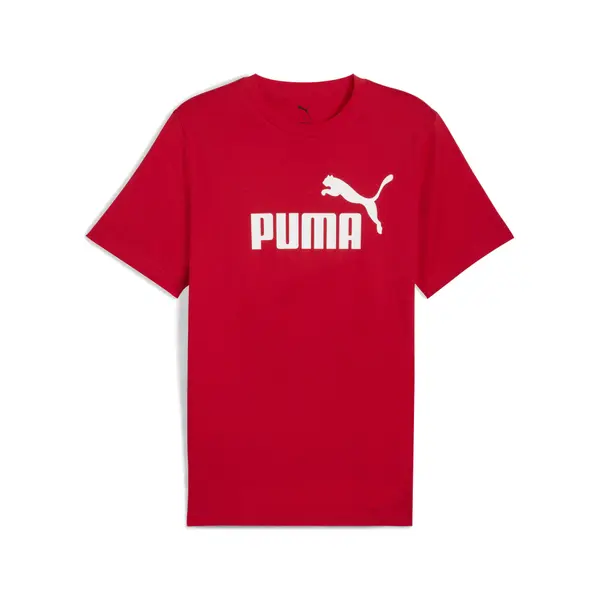 PUMA PUMA Tehnička sportska majica 'Essentials No. 1'  krvavo crvena / bijela