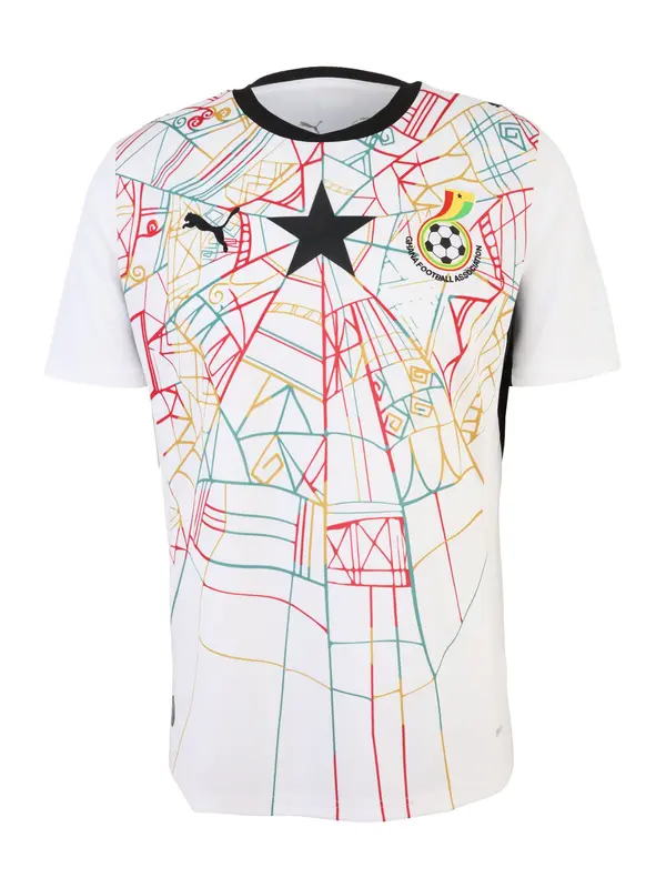 PUMA PUMA Tehnička sportska majica 'GFA Home Jersey Replica'  zeleno smeđa / krvavo crvena / crna / bijela