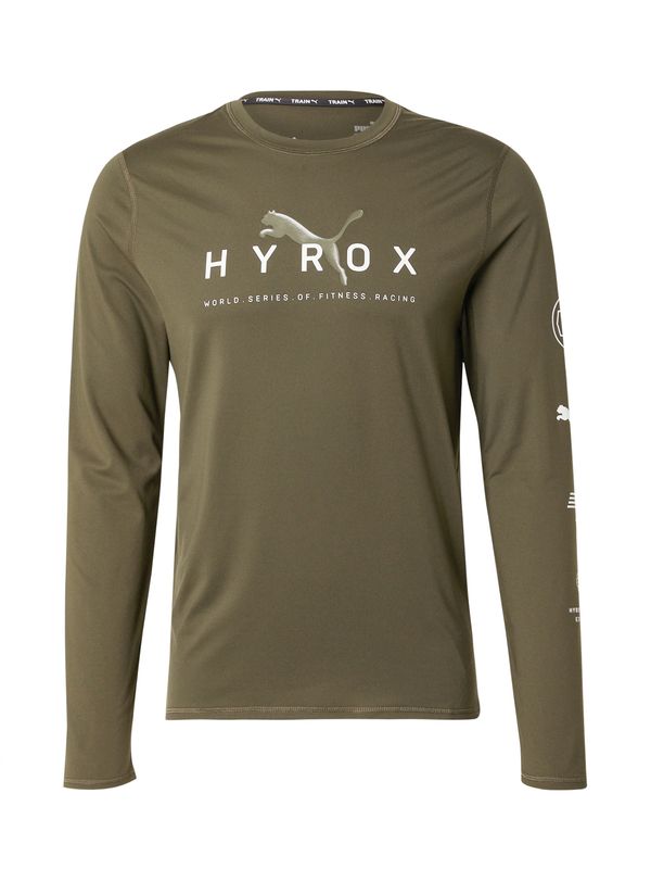 PUMA PUMA Tehnička sportska majica 'HYROX x PUMA Run Cloudspun'  toplo smeđa / kaki / maslinasta