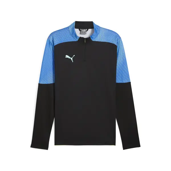 PUMA PUMA Tehnička sportska majica 'IndividualFinal'  plava / pastelno plava / svijetlozelena / crna