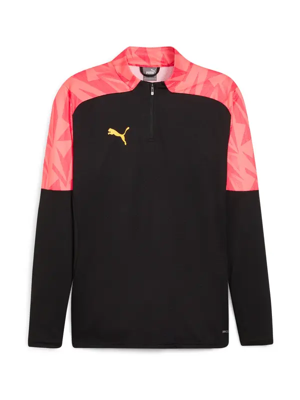 PUMA PUMA Tehnička sportska majica 'IndividualFinal'  žuta / koraljna / losos / crna