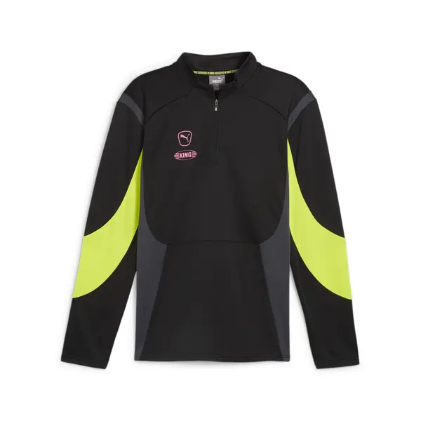 PUMA PUMA Tehnička sportska majica 'King Pro'  tamo siva / jabuka / crna