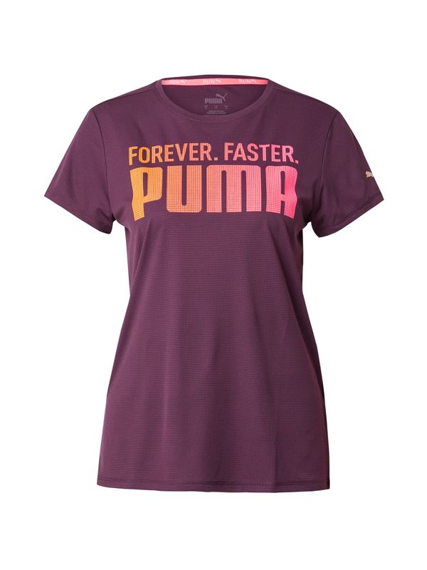 PUMA PUMA Tehnička sportska majica 'RUN FAVROITES FOREVER FAST'  šljiva / narančasta / roza