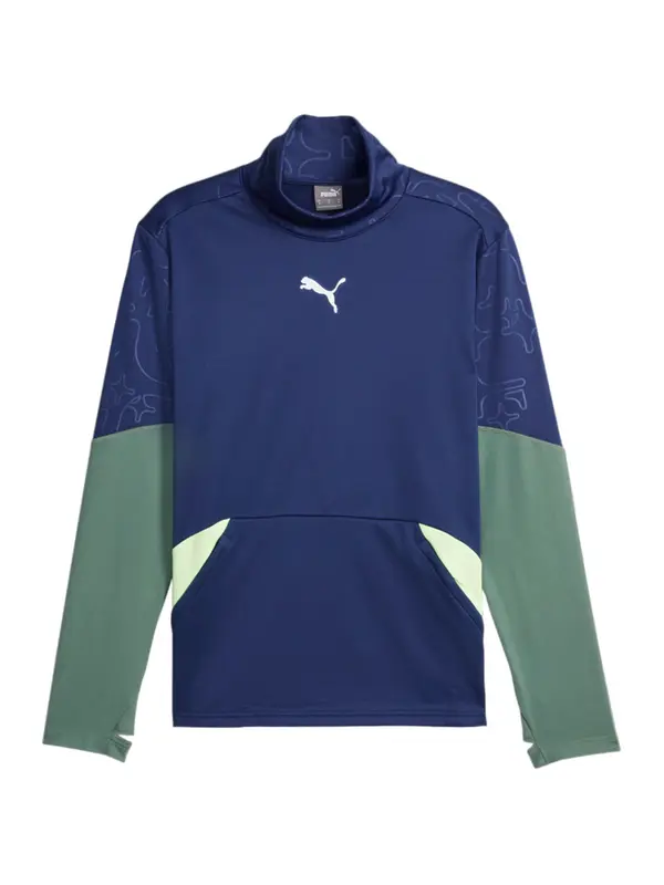 PUMA PUMA Tehnička sportska majica  tamno plava / zelena / bijela
