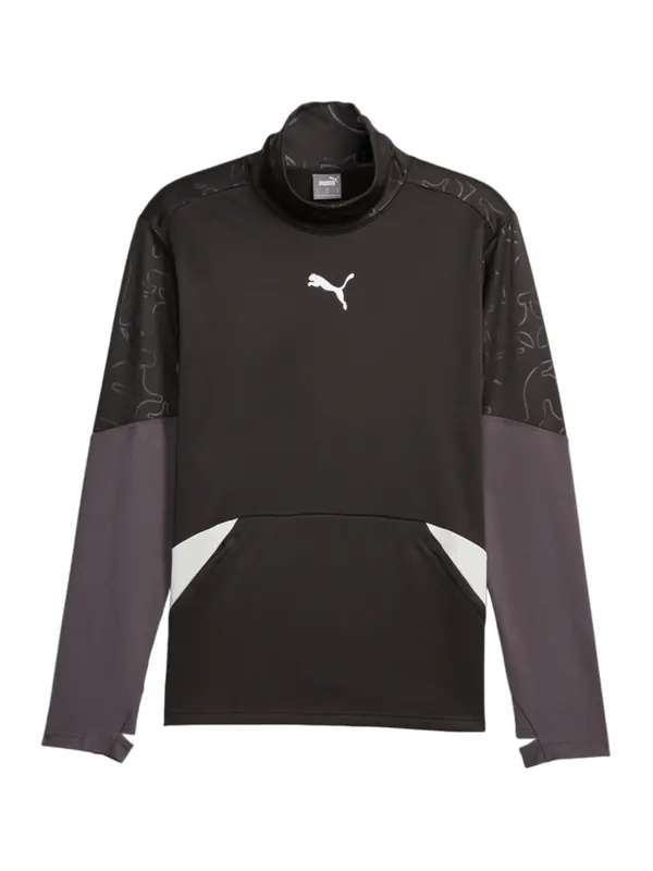 PUMA PUMA Tehnička sportska majica  taupe siva / crna / bijela