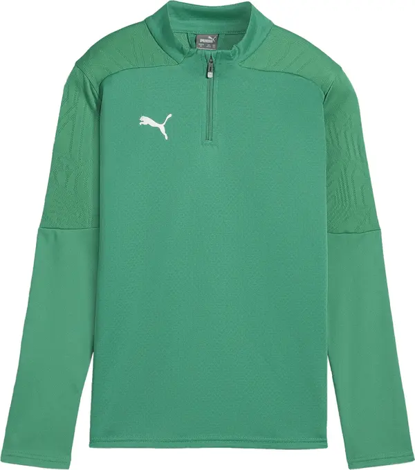 PUMA PUMA Tehnička sportska majica 'Team Final'  zelena / srebro