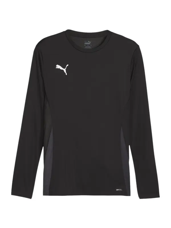 PUMA PUMA Tehnička sportska majica 'teamGOAL'  tamo siva / crna / bijela