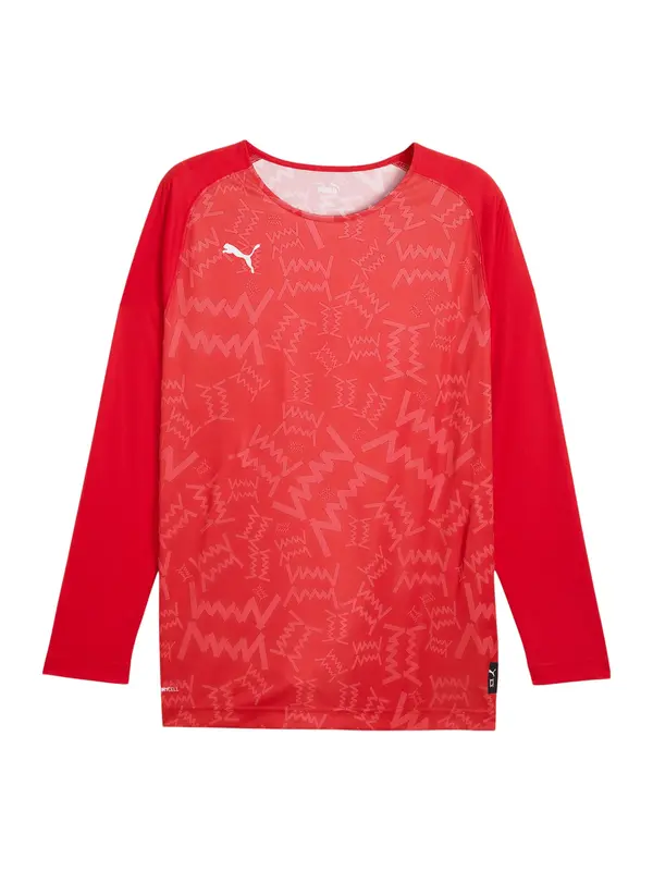 PUMA PUMA Tehnička sportska majica 'Teamjaws'  crvena / lubenica roza / crna / bijela