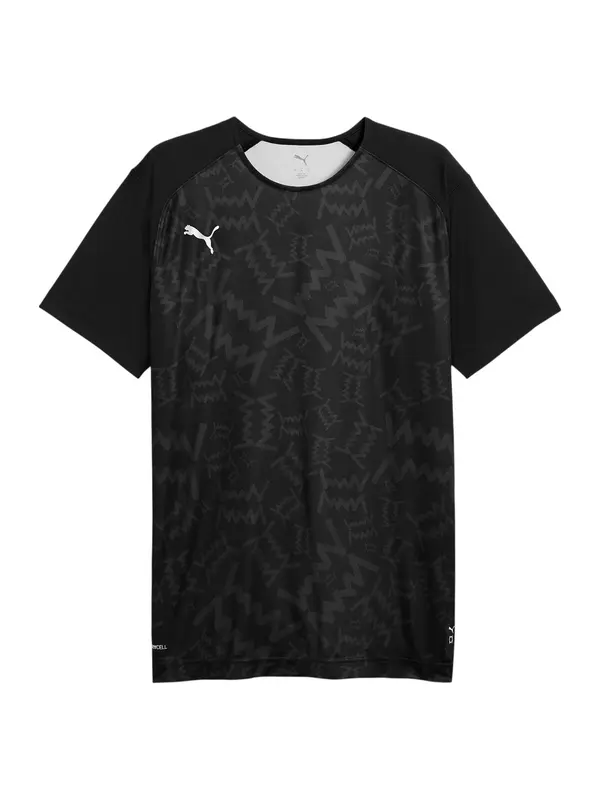 PUMA PUMA Tehnička sportska majica 'Teamjaws'  tamo siva / crna