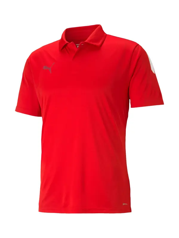 PUMA PUMA Tehnička sportska majica 'TeamLiga'  siva / crvena / bijela