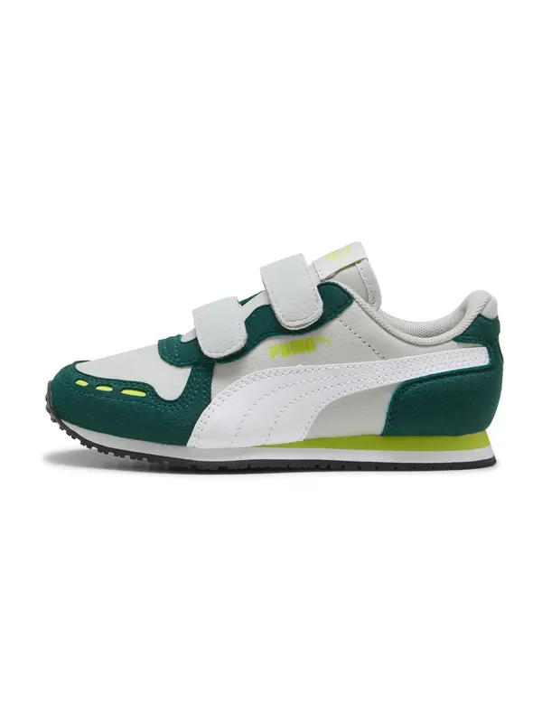 PUMA PUMA Tenisice 'Cabana Racer'  svijetlosiva / jabuka / kraljevski zelena / bijela