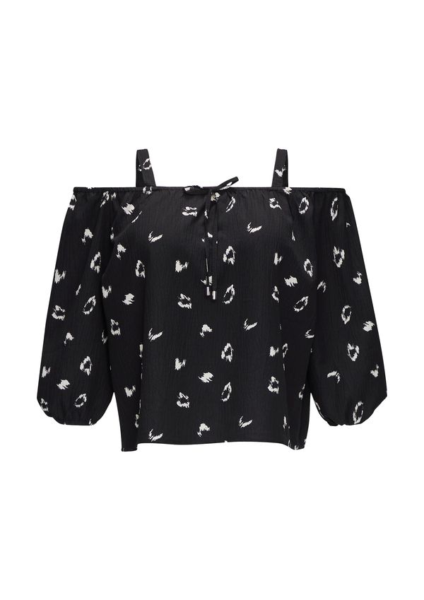 QS QS Bluza  crna / bijela