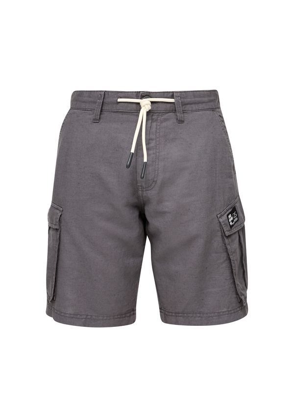 QS QS Cargo hlače  tamo siva / crna / bijela