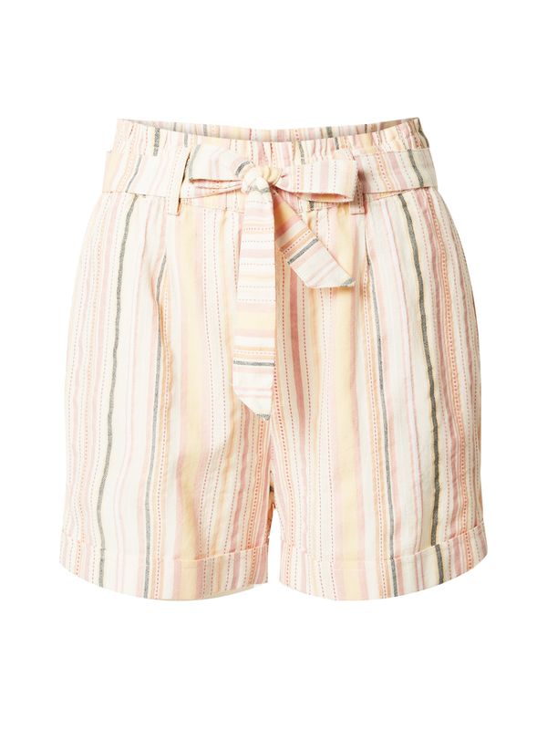 QS QS Hlače  bež / pastelno žuta / kaki / bijela