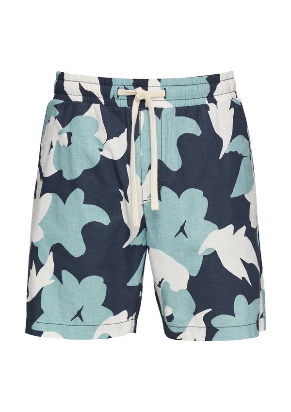 QS QS Hlače  mornarsko plava / cijan plava / bijela