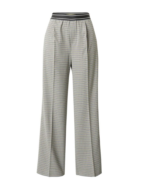 QS QS Hlače na crtu  ecru/prljavo bijela / žuta / crna