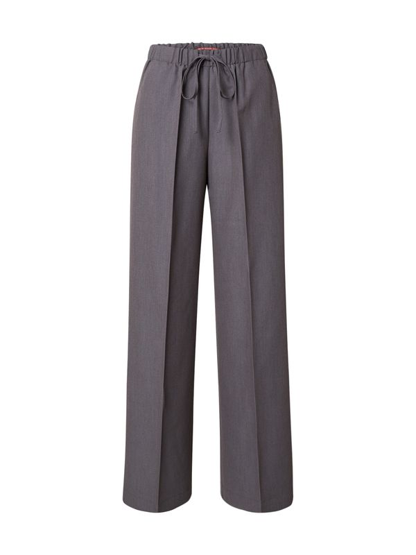 QS QS Hlače na crtu  tamo siva