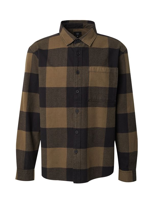 QS QS Košulja  kaki / crna