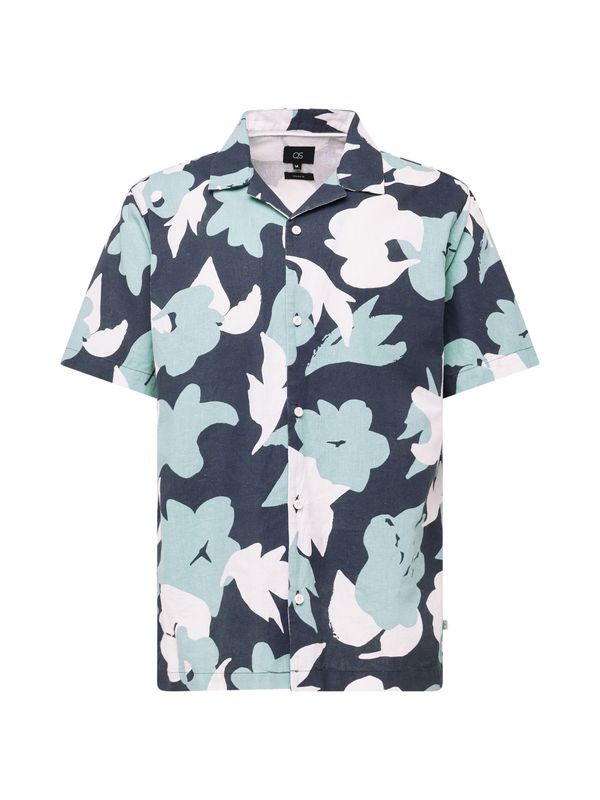 QS QS Košulja  mornarsko plava / golublje plava / bijela