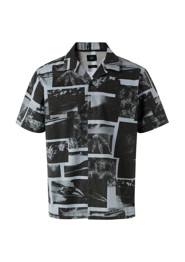 QS QS Košulja  siva / crna