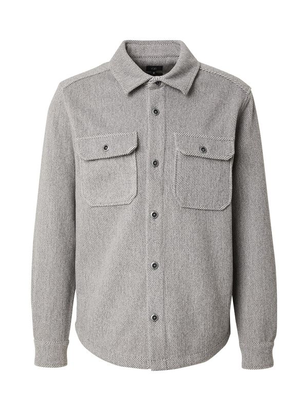 QS QS Košulja  svijetlosiva / bijela