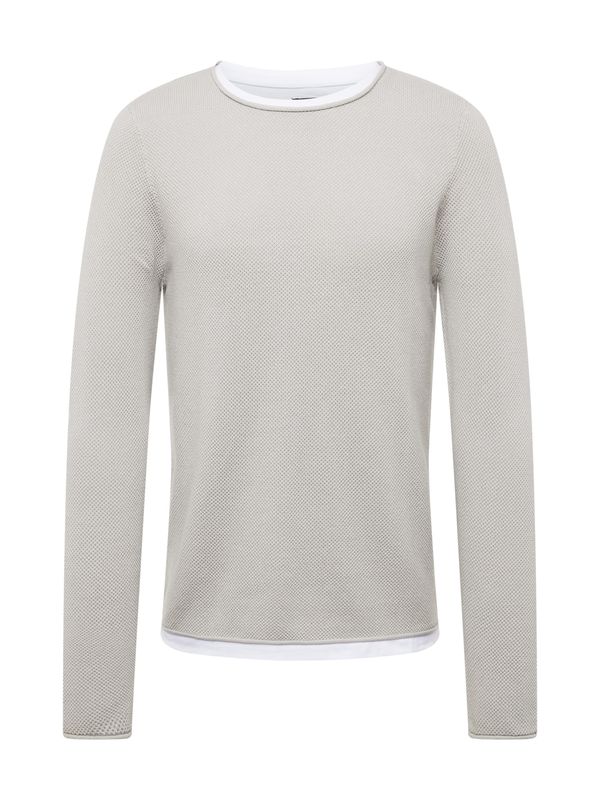 QS QS Pulover  siva / bijela