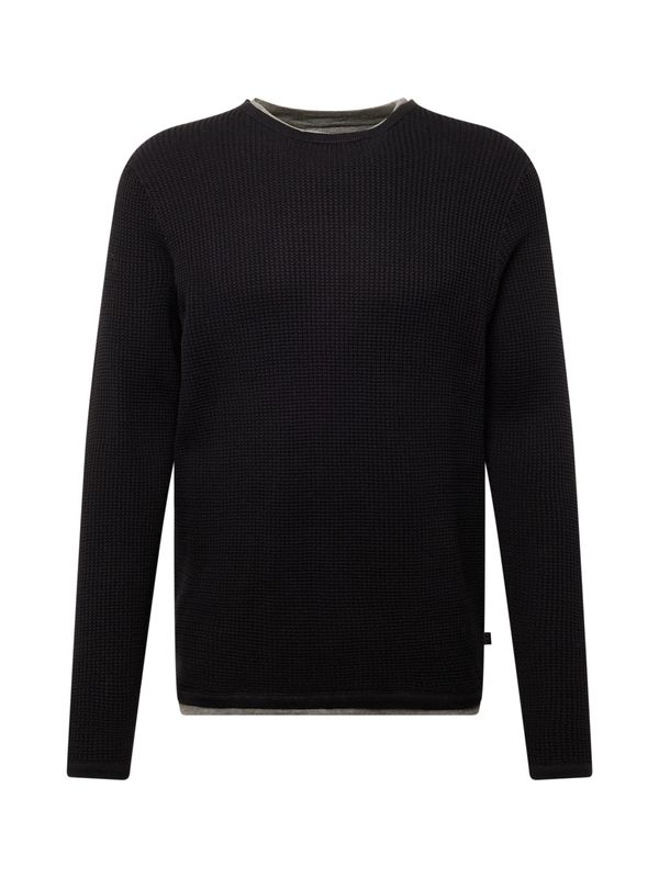 QS QS Pulover  siva melange / crna