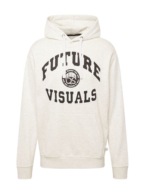 QS QS Sweater majica  crna / bijela