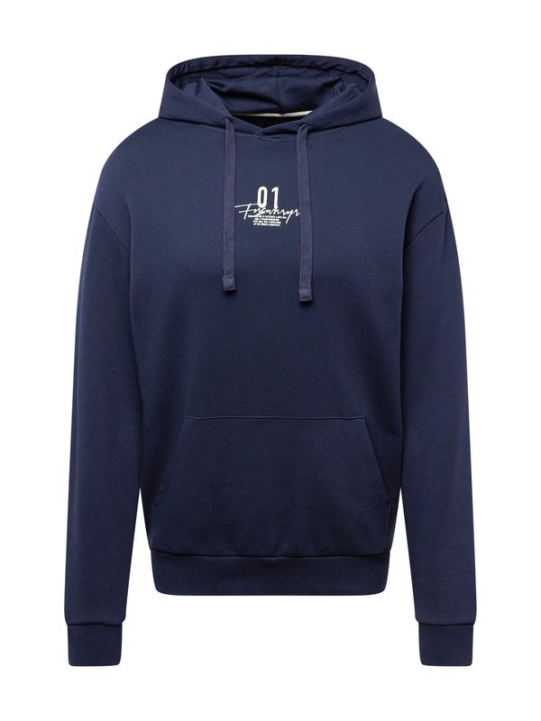 QS QS Sweater majica  morsko plava / bijela