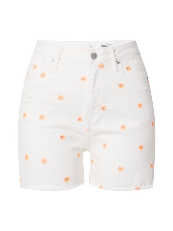 QS QS Traperice  narančasta / svijetloroza / bijeli traper