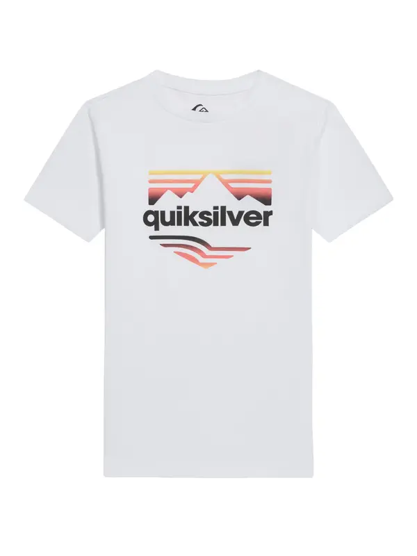 QUIKSILVER QUIKSILVER Majica 'HORIZON FADE'  žuta / tamno narančasta / crna / bijela