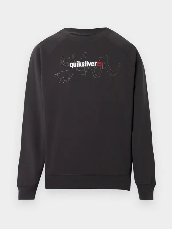 QUIKSILVER QUIKSILVER Sportska sweater majica 'SURGE'  antracit siva / tamno narančasta / bijela