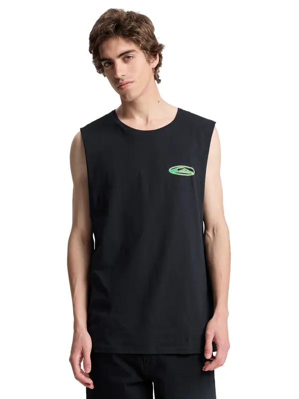 QUIKSILVER QUIKSILVER Tehnička sportska majica 'EV Quikglobe Muscle'  žuta / zelena / crna