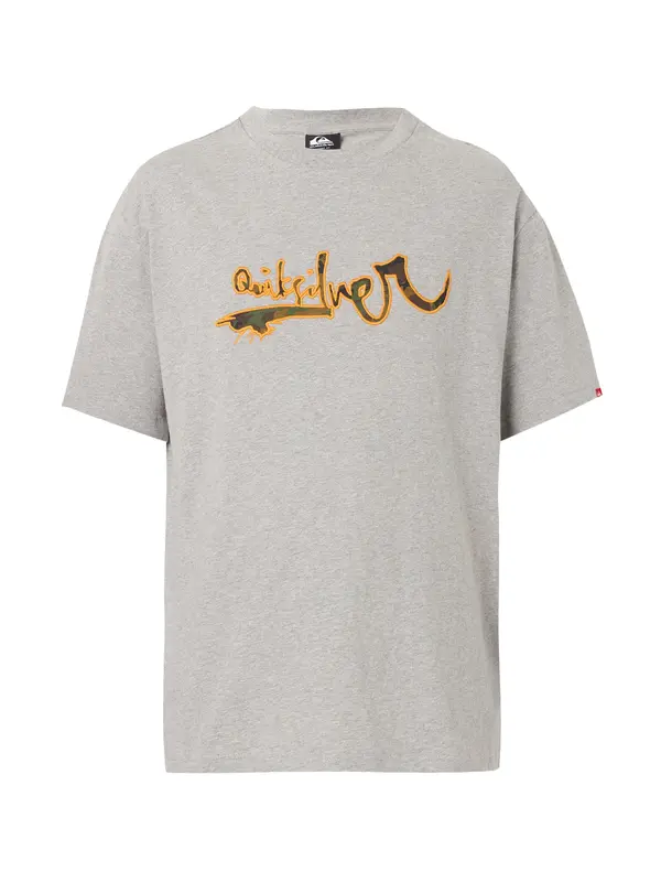QUIKSILVER QUIKSILVER Tehnička sportska majica 'VORTEX'  smeđa / siva / zelena / narančasta